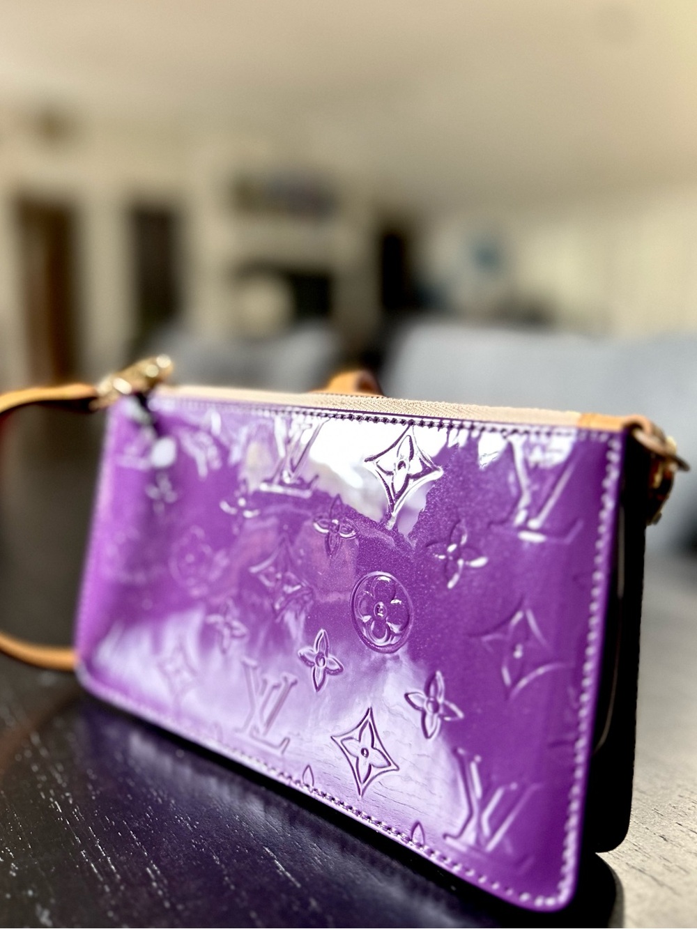 Louis Vuitton Authentic Rare Purple Vernis Monogram Crossbody